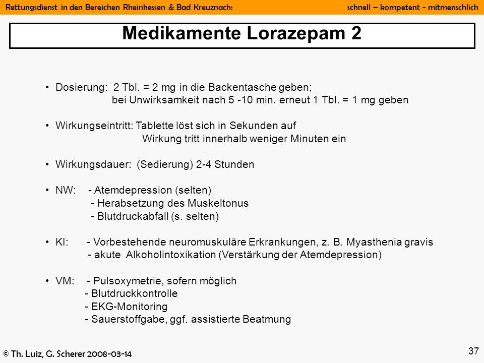 lorazepam 1mg dosierung